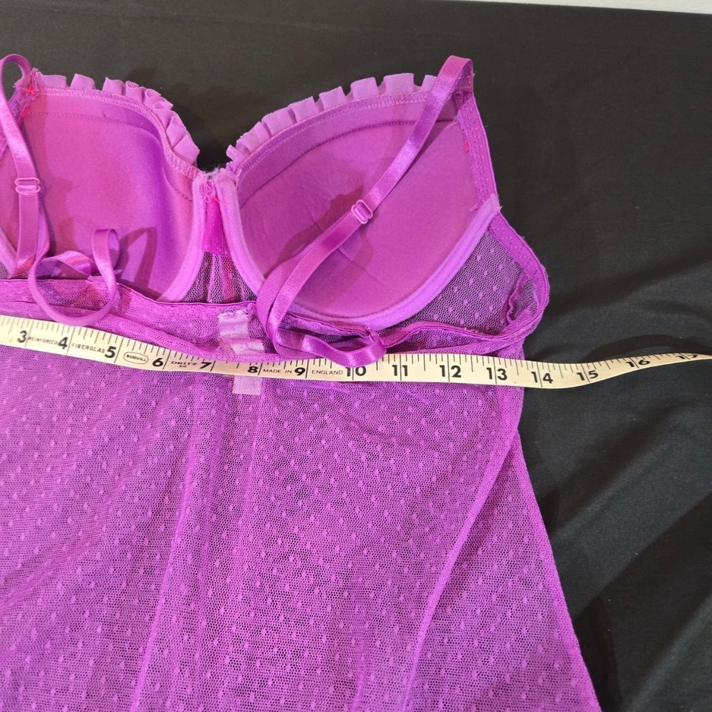 Just Sexy Lingerie Camisole Bodice Purple and Pink - Picture 8 of 9